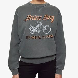 NWT Anine Bing Ramona Sweatshirt Motorcycle sz L